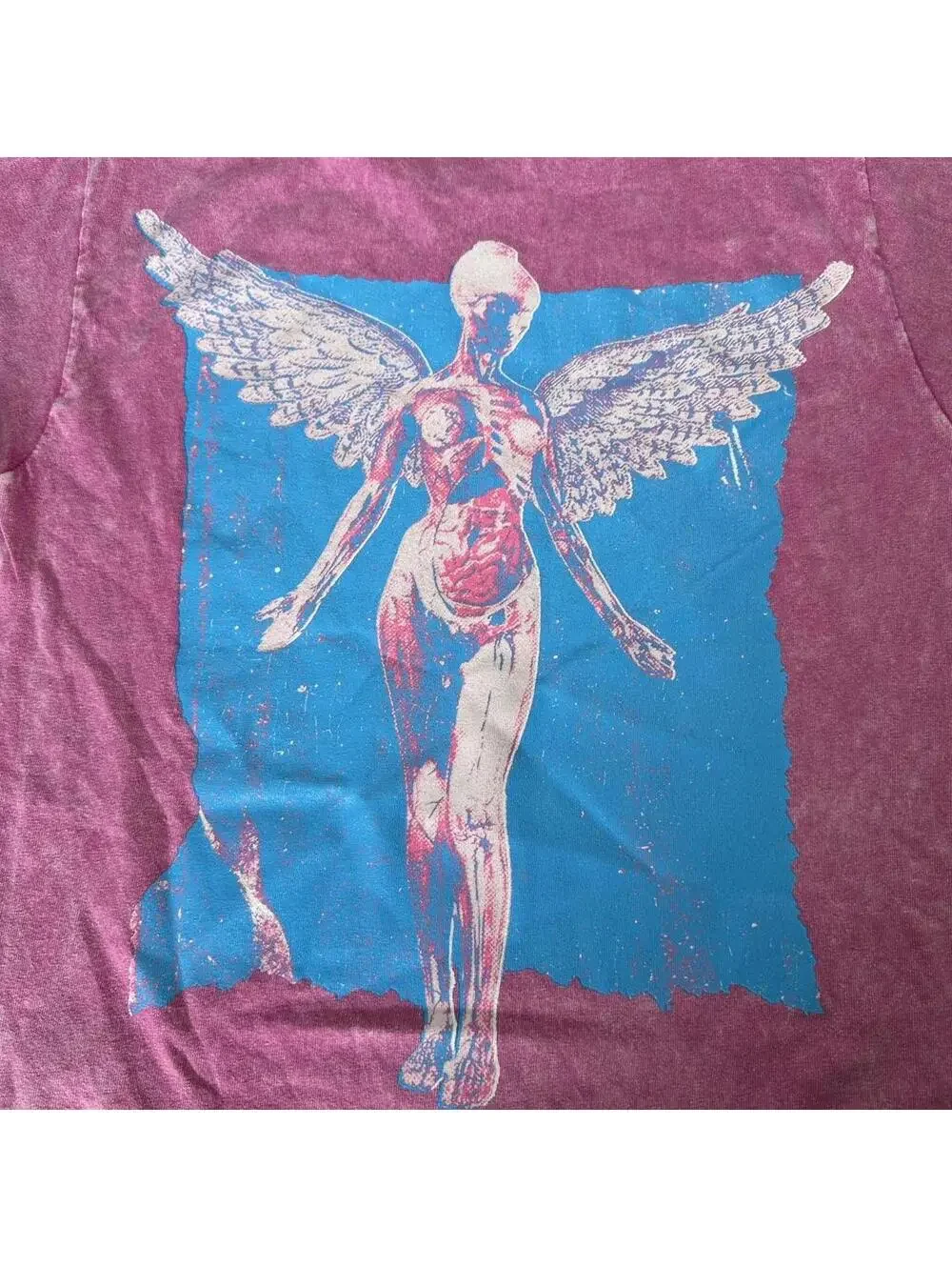 NIRVANA In Utero Pink & Blue Tee - Small